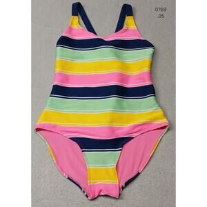 There Abouts (XL) Women's One Piece Multicolor Stretch Strap Swim Suit